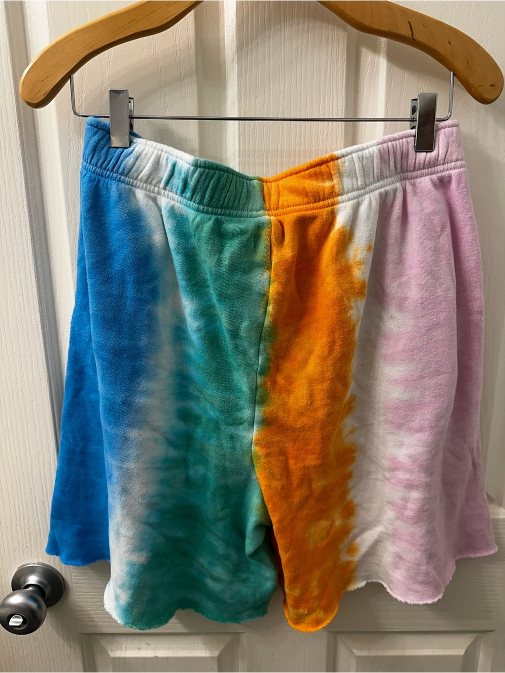 wild fable Multicolor Tie-Dye Plush Shorts — Blue, Green, Orange, Pink